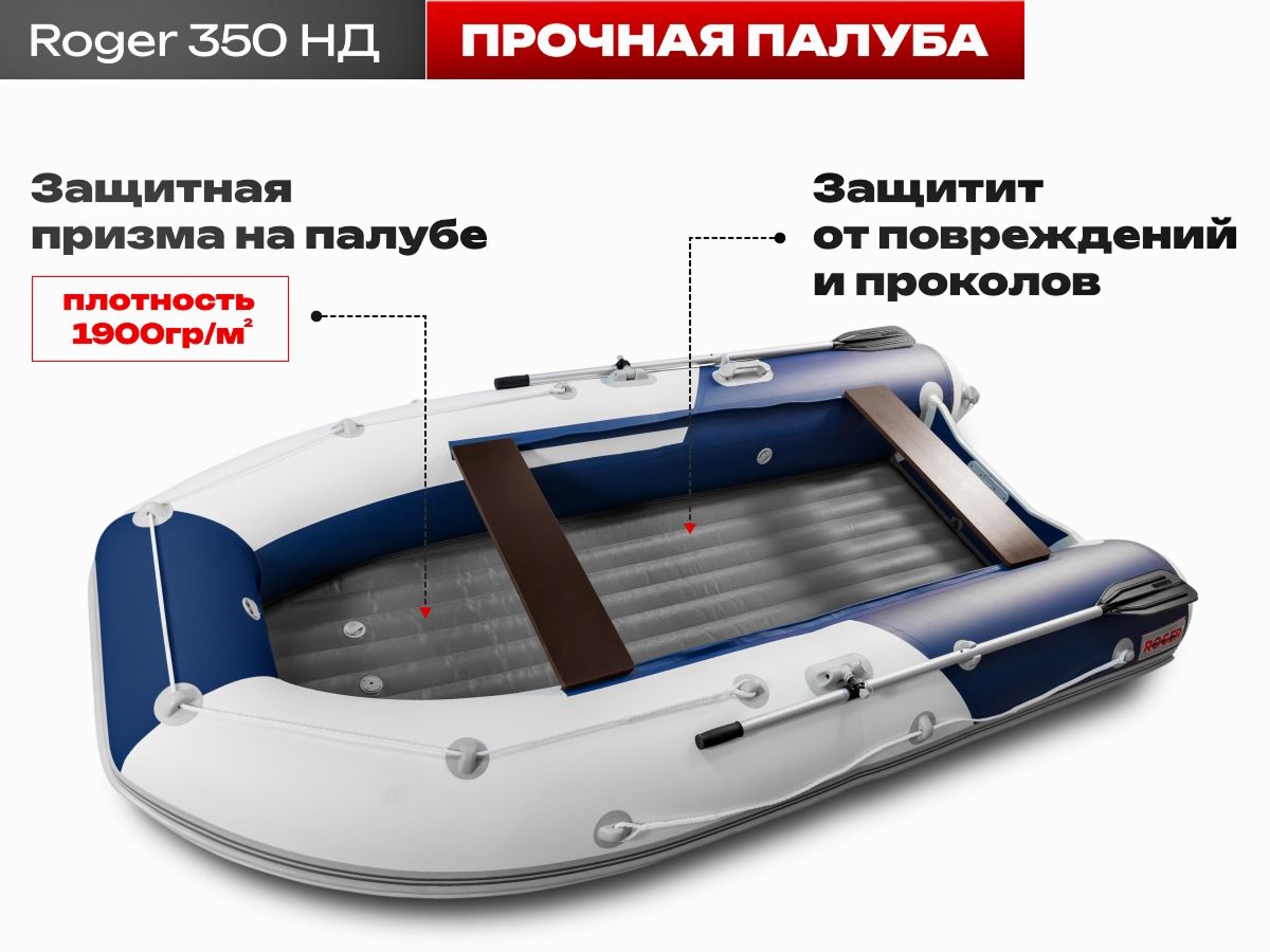 Roger 350 НДНД белый/синий - защитная призма на палубе