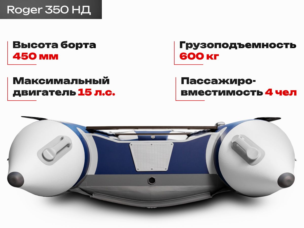 Roger 350 НДНД белый/синий - грузоподъемность 600 кг или 4 человека.