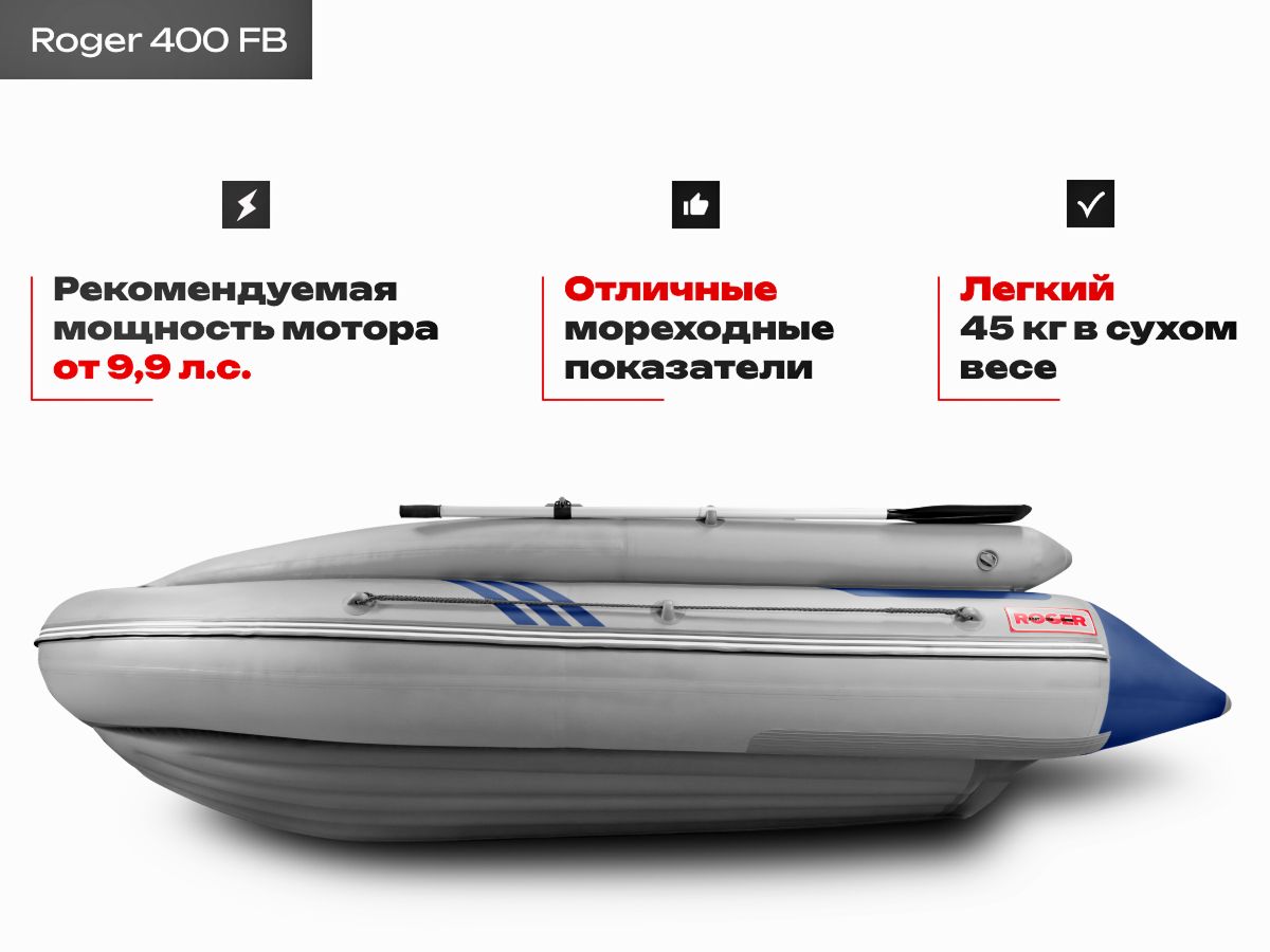 Roger Zefir 400 FB НД серый/синий фото 1. Легкая - 45 кг.